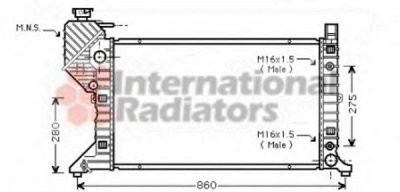 VAN WEZEL 30002343 -  Радиатор, охлаждение двигателя